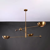 Modern Mid-Century Custom Brass Chandelier – Timeless Elegance Meets Contemporary Design - 32242