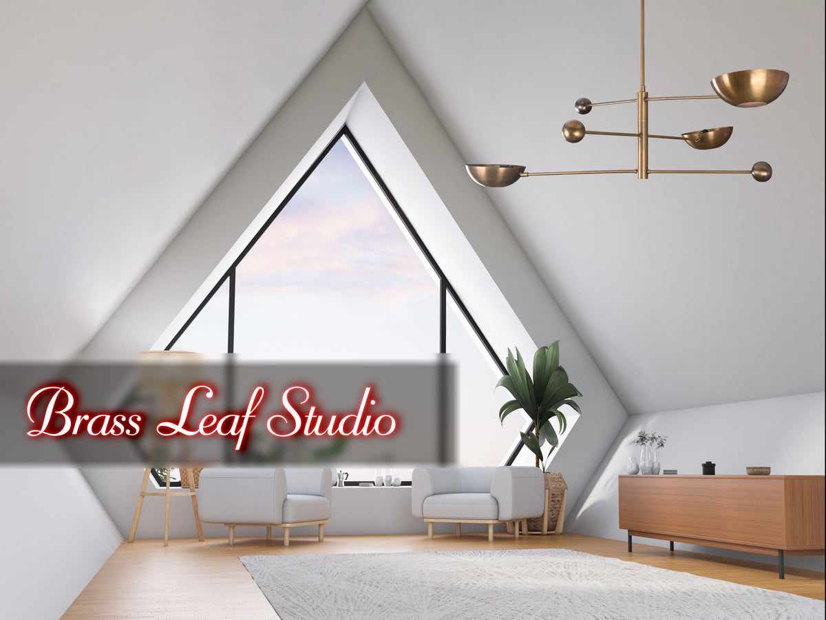 Modern Mid-Century Custom Brass Chandelier – Timeless Elegance Meets Contemporary Design - 32242