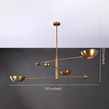 Modern Mid-Century Custom Brass Chandelier – Timeless Elegance Meets Contemporary Design - 32242