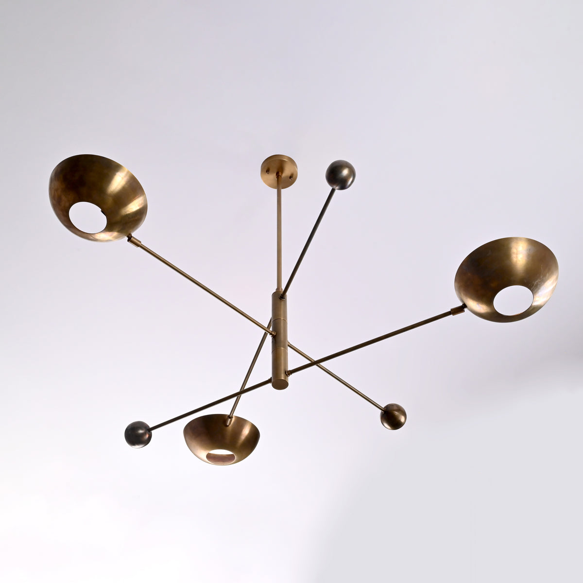 Modern Mid-Century Custom Brass Chandelier – Timeless Elegance Meets Contemporary Design - 32242