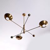 Modern Mid-Century Custom Brass Chandelier – Timeless Elegance Meets Contemporary Design - 32242