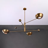 Modern Mid-Century Custom Brass Chandelier – Timeless Elegance Meets Contemporary Design - 32242