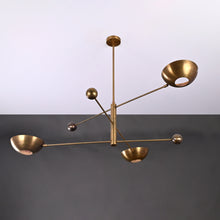 Modern Mid-Century Custom Brass Chandelier – Timeless Elegance Meets Contemporary Design - 32242