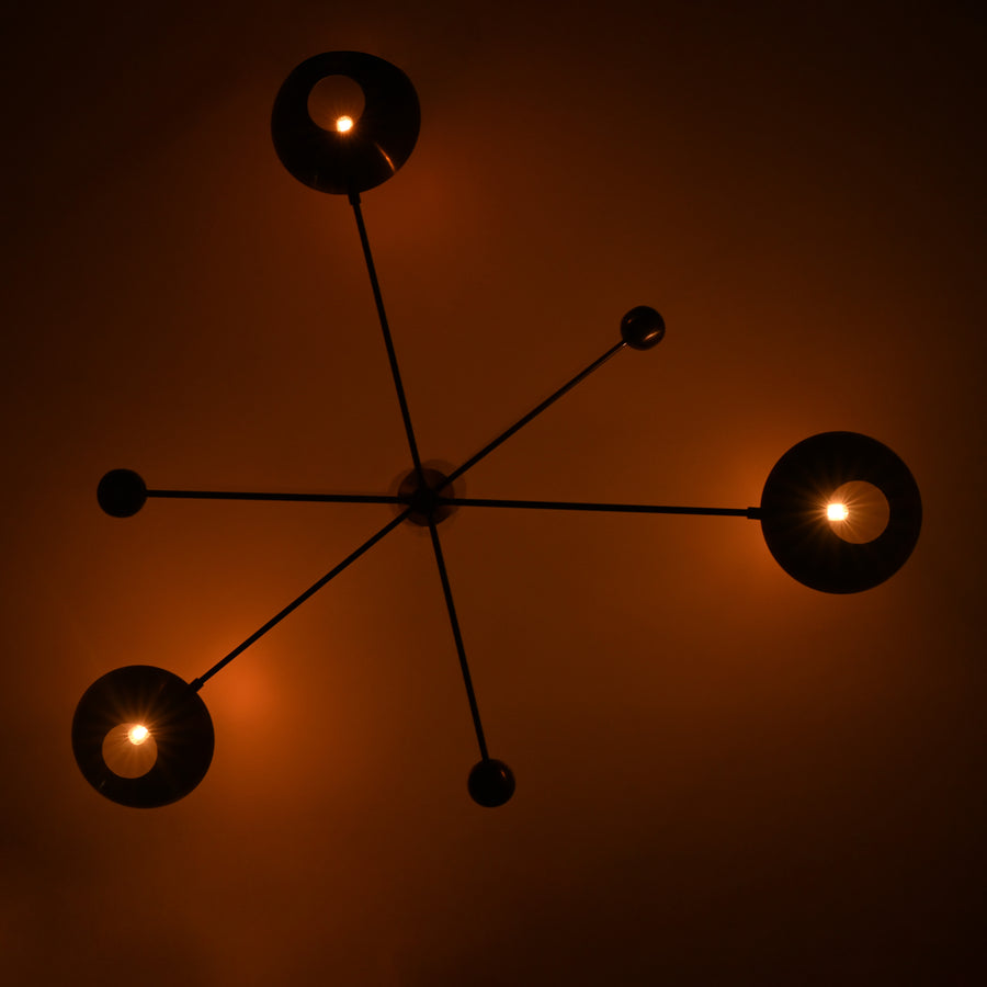 Modern Mid-Century Custom Brass Chandelier – Timeless Elegance Meets Contemporary Design - 32242