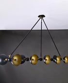 10 Lights Large Brass Pendant Chandelier 61