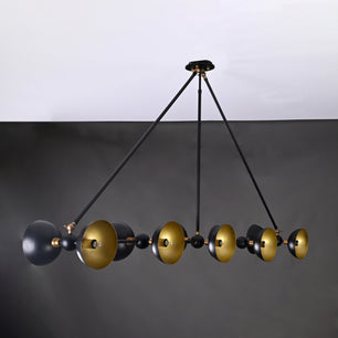 10 Lights Large Brass Pendant Chandelier 61