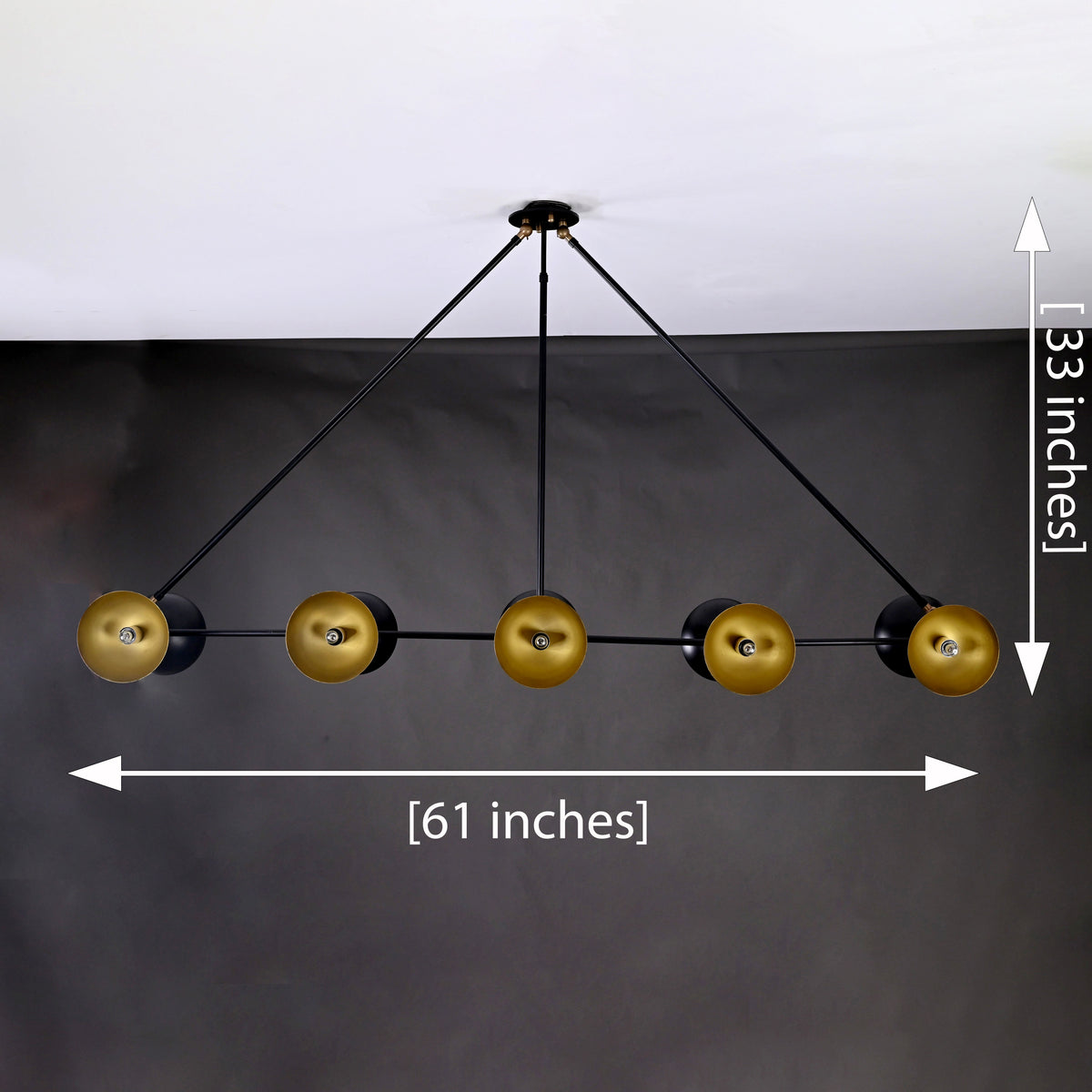 10-Light Custom Brass Chandelier – Dual Wall Illumination | Modern Industrial Statement Lighting - 32243