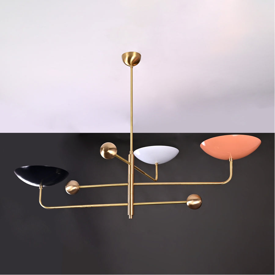 Modern Customizable Chandelier | Ceiling Light Fixture | Uplifting Illumination |  Components | Custom Finish Available - 32244