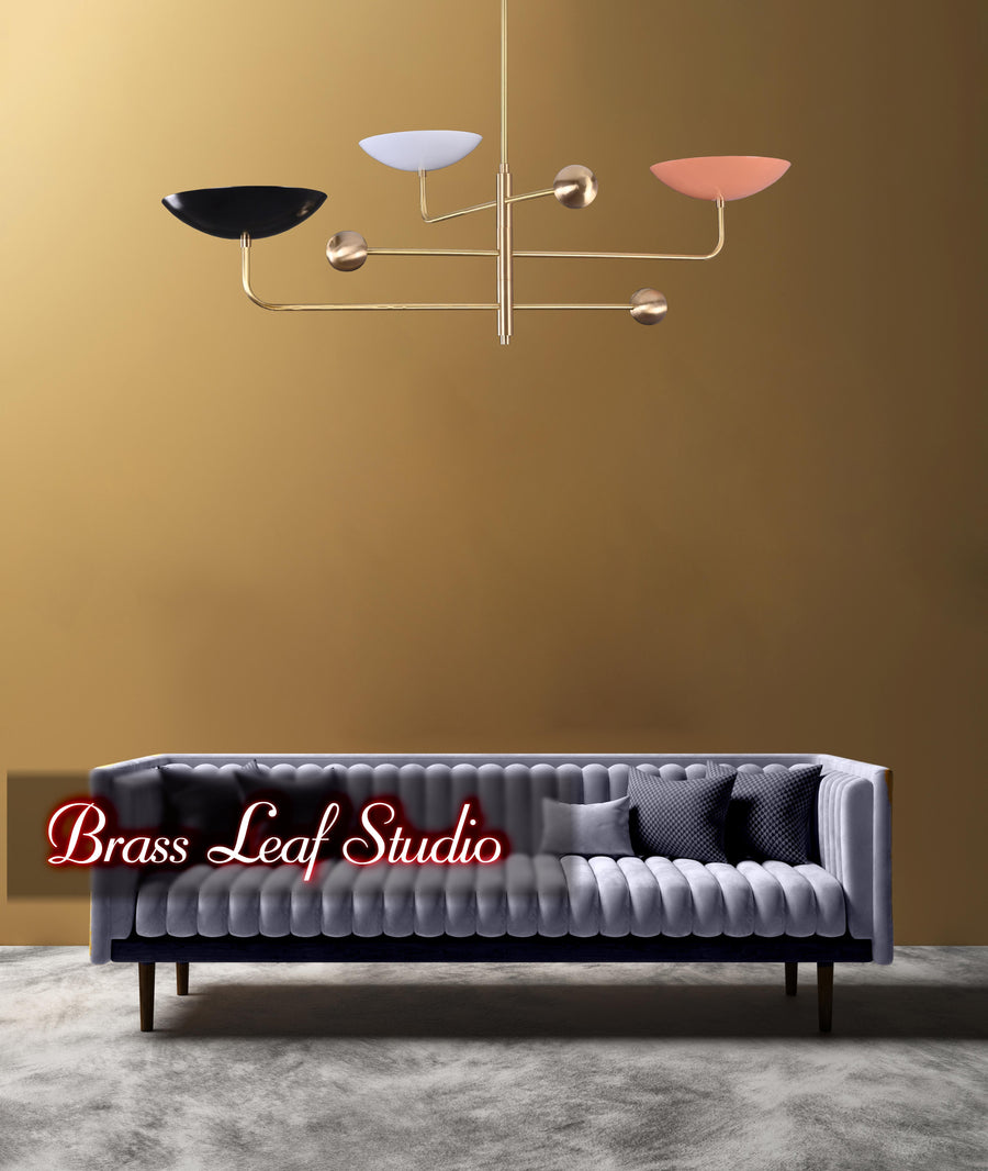 Modern Customizable Chandelier | Ceiling Light Fixture | Uplifting Illumination |  Components | Custom Finish Available - 32244