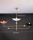 3 Arms Brass Pendant Chandelier 53