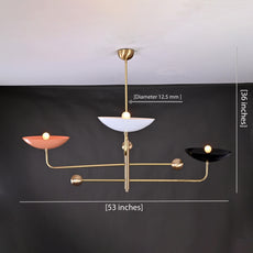 Modern Customizable Chandelier | Ceiling Light Fixture | Uplifting Illumination |  Components | Custom Finish Available - 32244