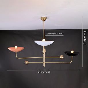 3 Arms Brass Pendant Chandelier 53