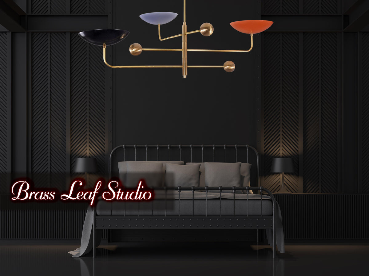 Modern Customizable Chandelier | Ceiling Light Fixture | Uplifting Illumination |  Components | Custom Finish Available - 32244