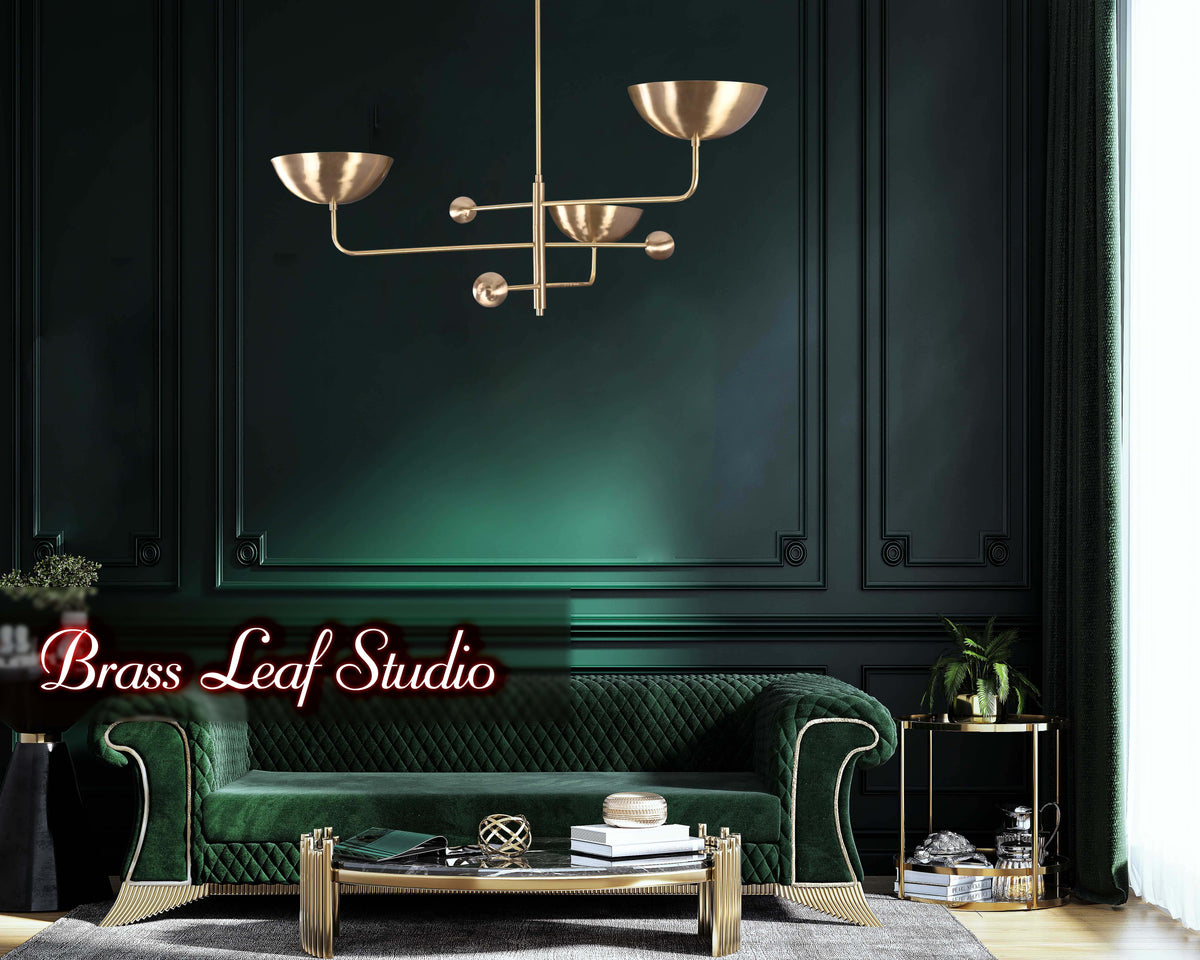 Modern Customizable Chandelier | Ceiling Light Fixture | Uplifting Illumination |  Components | Custom Finish Available - 32245