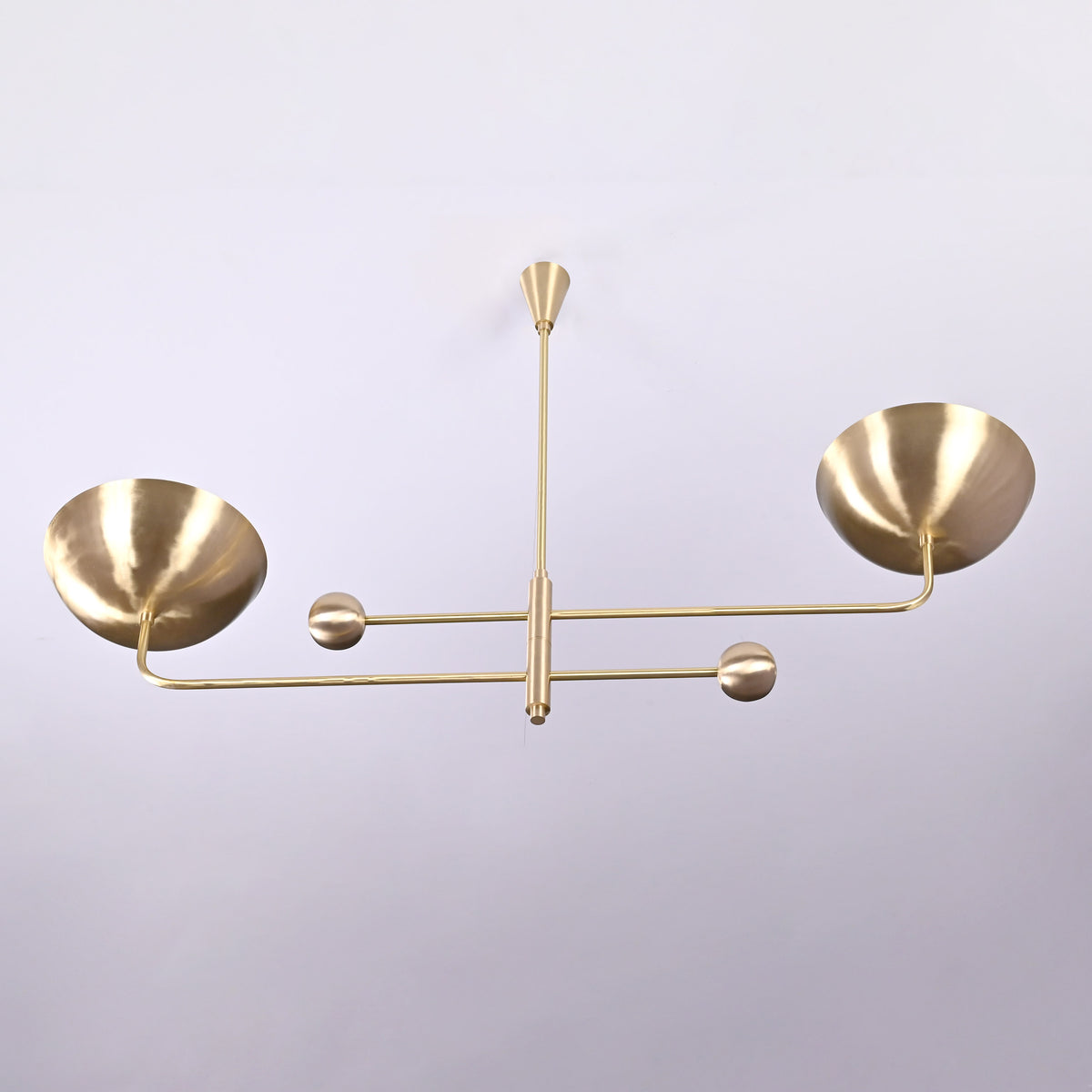 Modern Brass Chandelier | Adjustable Statement Lighting Fixture | Ceiling Mounted Light |  - 32246