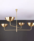 4 Arms Large Brass Pendant Chandelier 53