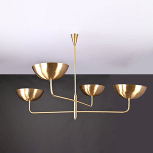 4 Arms Large Brass Pendant Chandelier 53