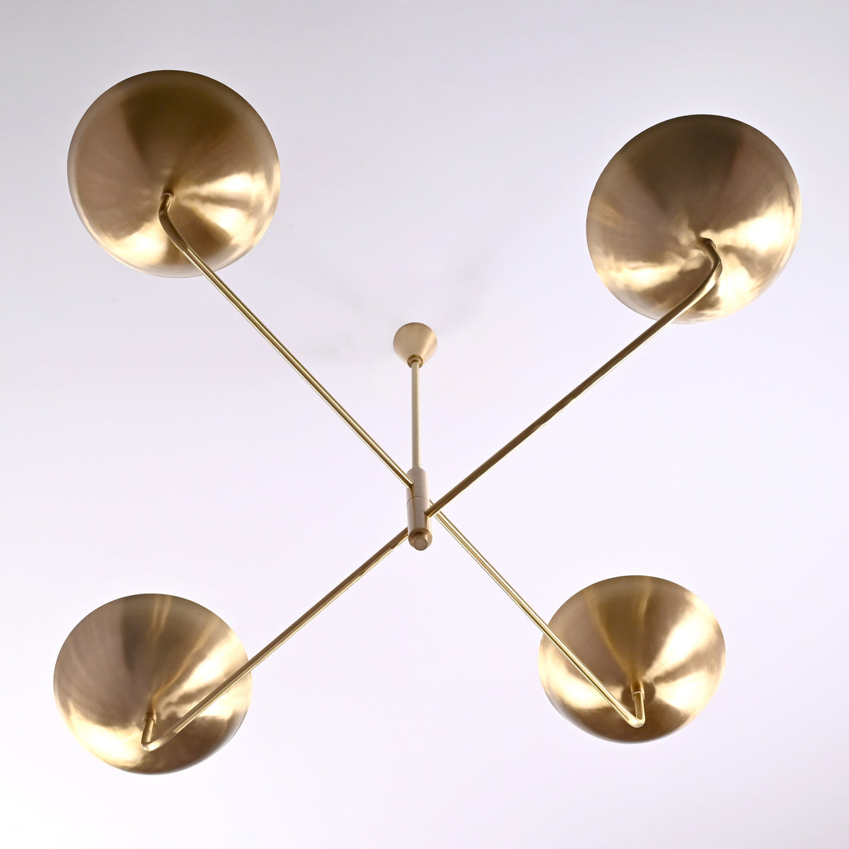 Oslo Ortbital  -  Uplifting Brass Chandelier - 4 Lights - 32247