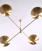 4 Arms Large Brass Pendant Chandelier 53