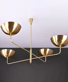 4 Arms Large Brass Pendant Chandelier 53