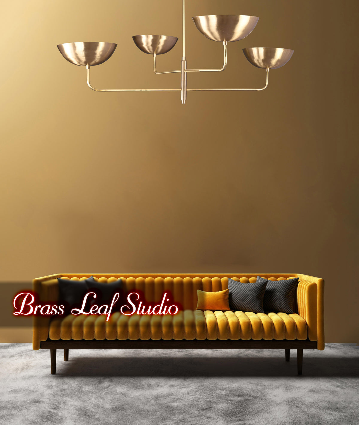 Oslo Ortbital  -  Uplifting Brass Chandelier - 4 Lights - 32247