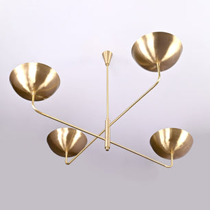 4 Arms Large Brass Pendant Chandelier 53