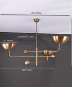 3 Arms Brass Pendant Chandelier 53