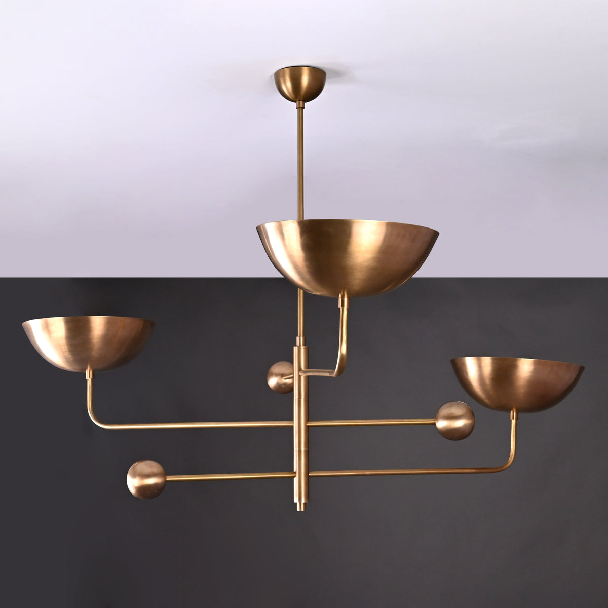 Modern Customizable Chandelier | Ceiling Light Fixture | Uplifting Illumination |  Components | Custom Finish Available - 32248