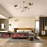 Modern Customizable Chandelier | Ceiling Light Fixture | Uplifting Illumination |  Components | Custom Finish Available - 32248