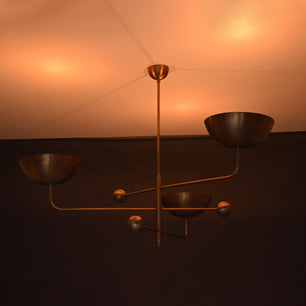 3 Arms Brass Pendant Chandelier 53