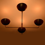 Modern Brass Chandelier – Customizable 4-Light Ceiling Fixture Uplifting Light | Handmade Lighting - 32249