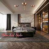 Modern Brass Chandelier – Customizable 4-Light Ceiling Fixture Uplifting Light | Handmade Lighting - 32249