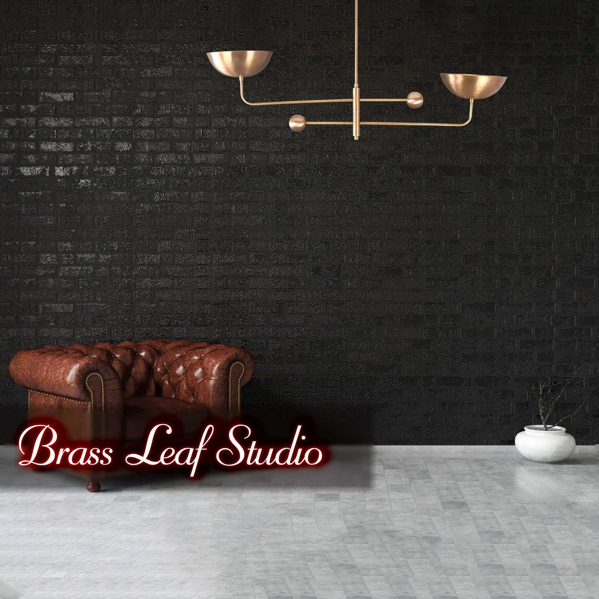 Modern Industrial Brass & Copper Pendant Light | Adjustable Custom Length | 2-Light Uplighting Ceiling Fixture | Handmade Lighting - 32250