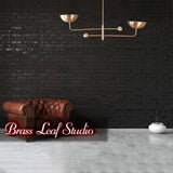 Modern Industrial Brass & Copper Pendant Light | Adjustable Custom Length | 2-Light Uplighting Ceiling Fixture | Handmade Lighting - 32250