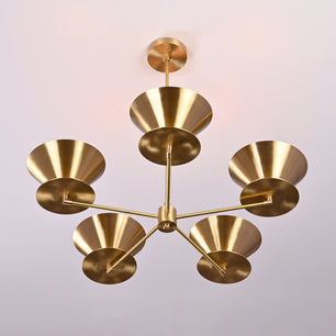 5 Arms Brass Pendant Sputnik Chandelier 27