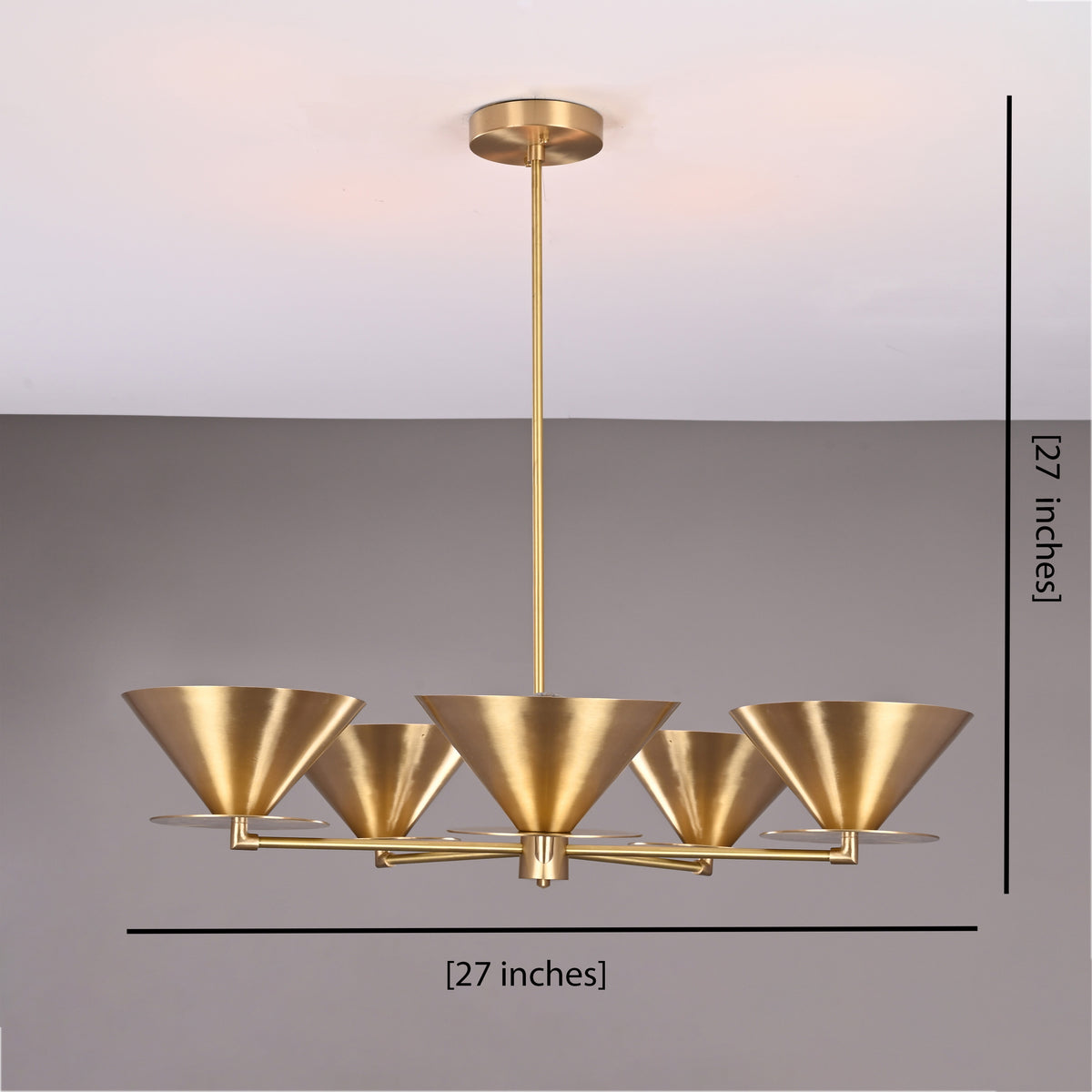 Lisbon Apex  -  Uplifting Chandelier - 5 Lights - 32256