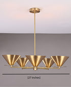 5 Arms Brass Pendant Sputnik Chandelier 27