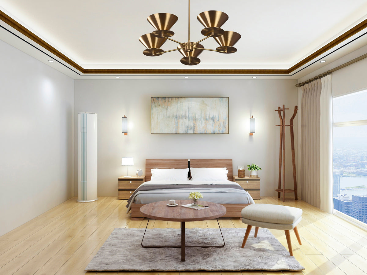 Lisbon Apex  -  Uplifting Chandelier - 5 Lights - 32256