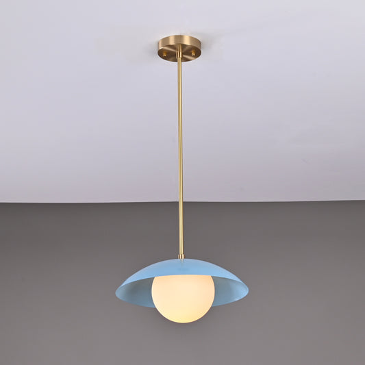 Industrial Brass Made, Brass Pendant Lamp Bedside Light Bistro Chandelier 1960's Minimalist Designer Suspended Corner Entrance Bar Counter Glass Ceiling Light