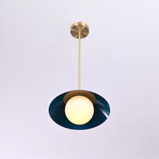 Industrial Brass Made, Brass Pendant Lamp Bedside Light Bistro Chandelier 1960's Minimalist Designer Suspended Corner Entrance Bar Counter Glass Ceiling Light