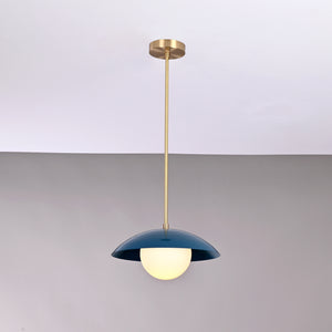 Industrial Brass Made, Brass Pendant Lamp Bedside Light Bistro Chandelier 1960's Minimalist Designer Suspended Corner Entrance Bar Counter Glass Ceiling Light