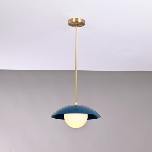 Industrial Brass Made, Brass Pendant Lamp Bedside Light Bistro Chandelier 1960's Minimalist Designer Suspended Corner Entrance Bar Counter Glass Ceiling Light