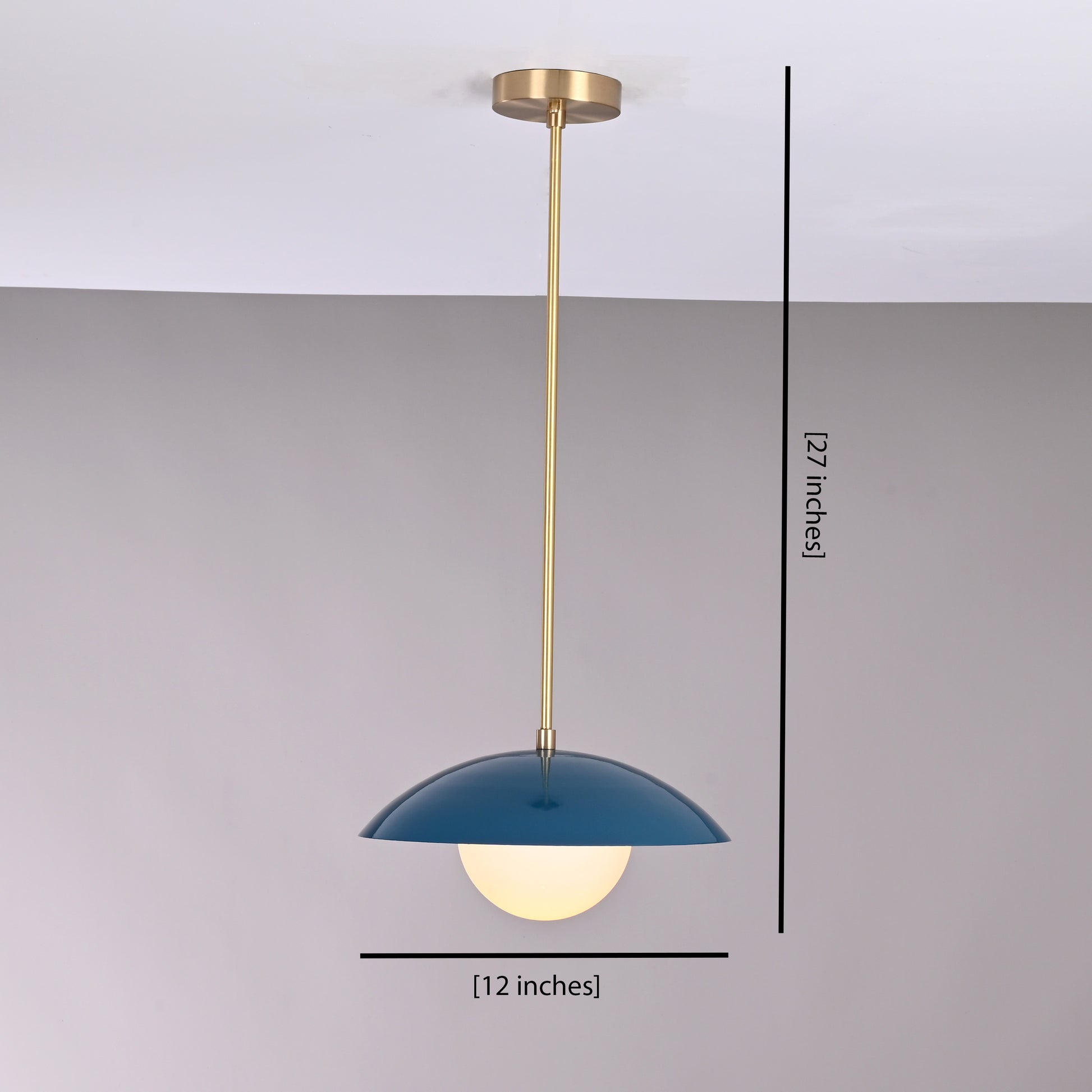 Brass Pendant Light 12" Wide - 32260