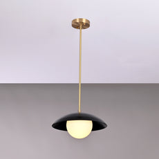 Industrial Brass Made, Brass Pendant Lamp Bedside Light Bistro Chandelier 1960's Minimalist Designer Suspended Corner Entrance Bar Counter Glass Ceiling Light