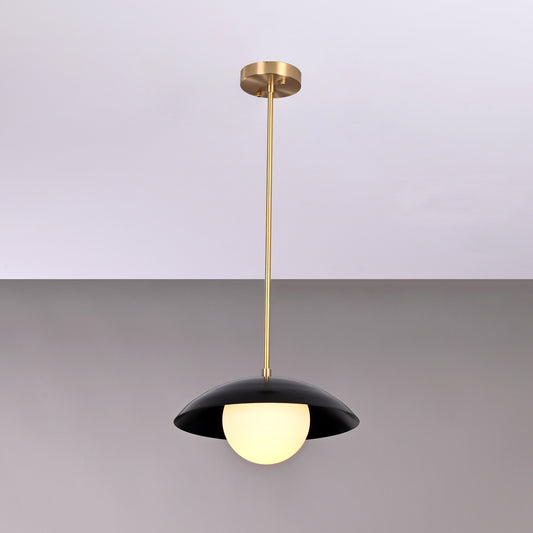 Industrial Brass Made, Brass Pendant Lamp Bedside Light Bistro Chandelier 1960's Minimalist Designer Suspended Corner Entrance Bar Counter Glass Ceiling Light