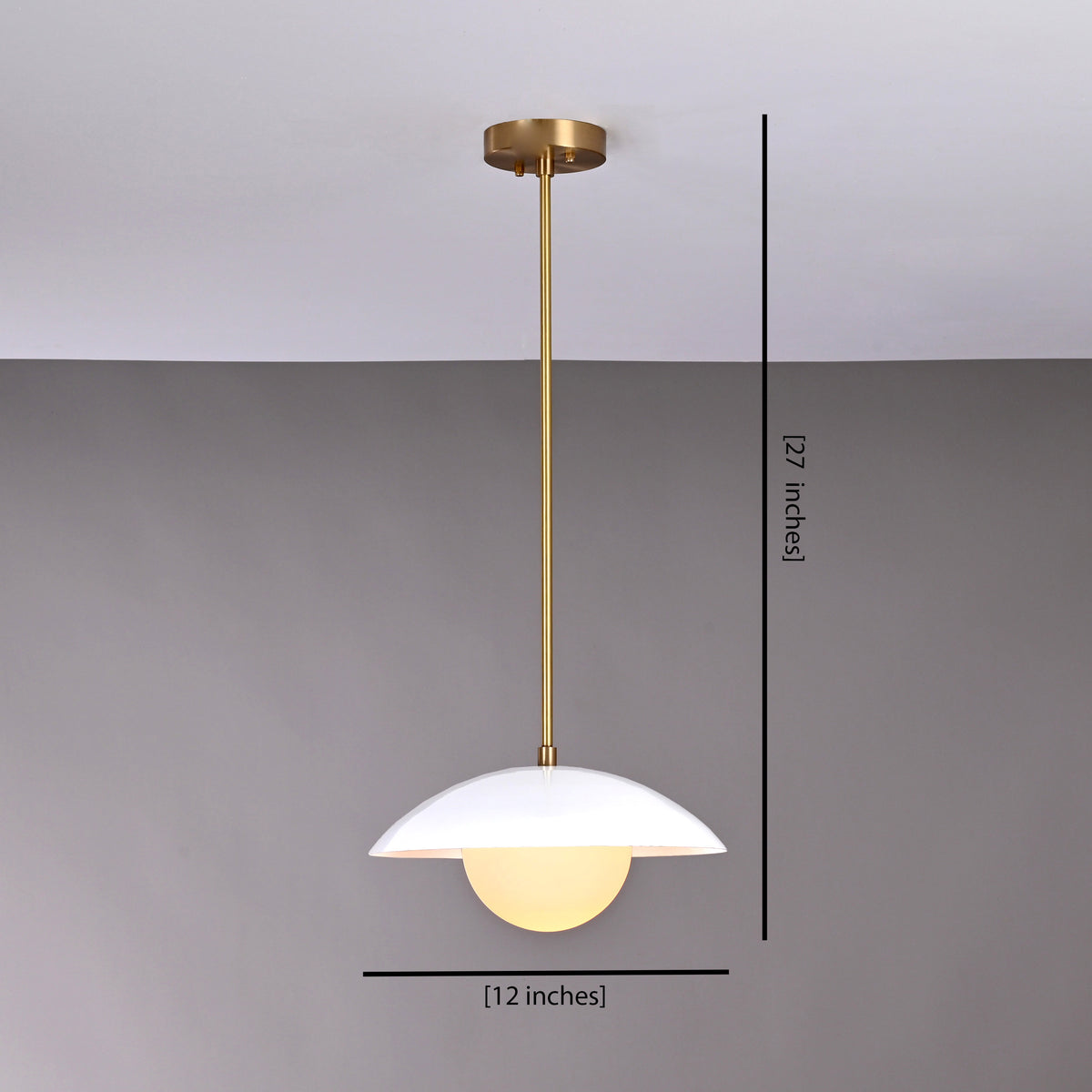 Handcrafted Modern Dome Pendant Light – Customizable Designer Ceiling Fixture - 32263