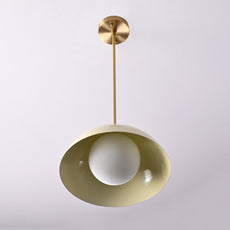 Industrial Brass Made, Brass Pendant Lamp Bedside Light Bistro Chandelier 1960's Minimalist Designer Suspended Corner Entrance Bar Counter Glass Ceiling Light