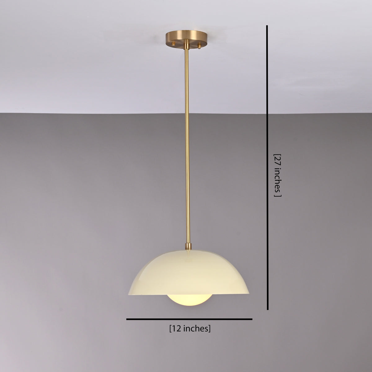 Handcrafted Modern Dome Pendant Light – Customizable Designer Ceiling Fixture - 32264