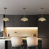 Handcrafted Modern Dome Pendant Light – Customizable Designer Ceiling Fixture - 32264