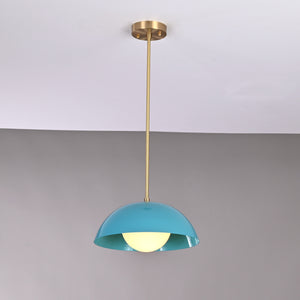 Industrial Brass Made, Brass Pendant Lamp Bedside Light Bistro Chandelier 1960's Minimalist Designer Suspended Corner Entrance Bar Counter Glass Ceiling Light